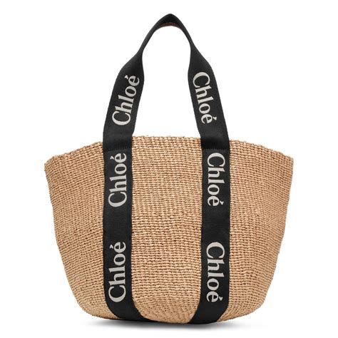 chloe woody medium raffia tote|chloe woody handbags.